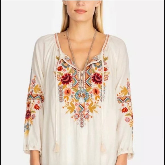 Johnny Was Clansy Peasant Blouse Sz Small NWT - Picture 6 of 9